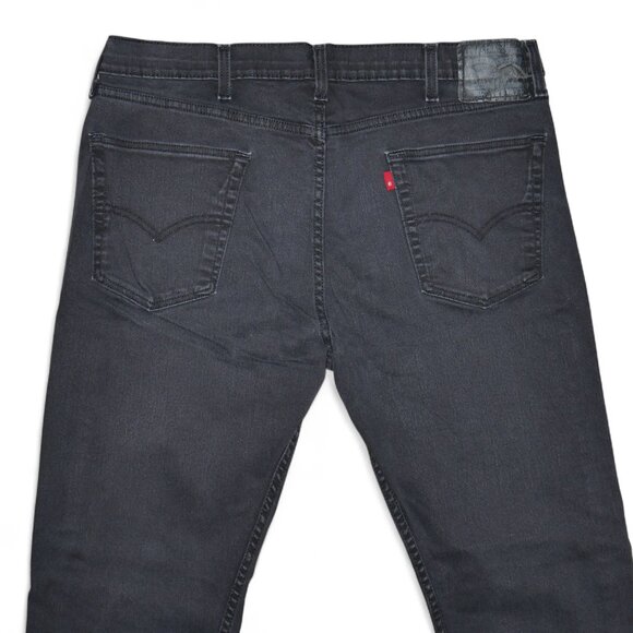 Levis 502 Men's Actual Size 38x30 Jeans Stretch Denim Regular Tapered Leg Black - Picture 6 of 11